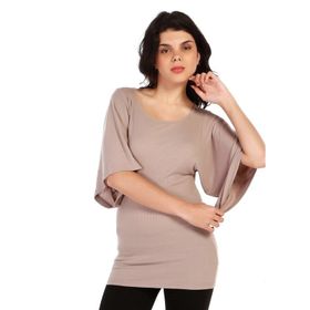 BULALGİY BGA033327 Kadın Vizon Kimono Tişört
