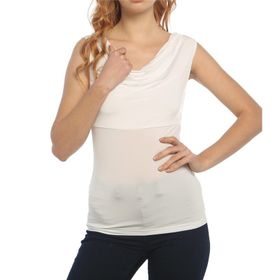 BULALGİY BGA748196 Kadın Beyaz Feminen Degaje Tişört