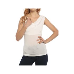 BULALGİY BGA748196 Kadın Beyaz Feminen Degaje Tişört