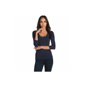 BULALGİY BGA783483 Kadın Lacivert 3/4 Kollu Tişört