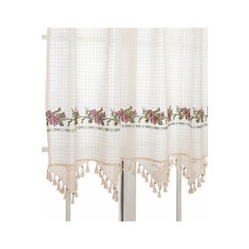 Buldan 140x300 El İşi Dantelli Kanaviçe Perde