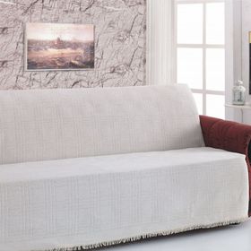 Buldan 180x220 Krem 180x220 cm Pamuklu Kolsuz Koltuk Çekyat Örtüsü