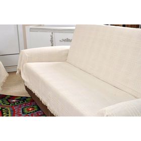Buldan 180x300 Krem 180x300 cm Pamuklu Maxi Koltuk Çekyat Örtüsü