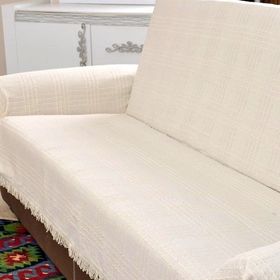 Buldan 180x300 Krem 180x300 cm Pamuklu Maxi Koltuk Çekyat Örtüsü