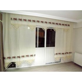 Buldan 215x300 El İşi Dantelli Kanaviçe Perde
