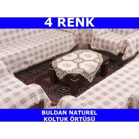Buldan 3+2+1+1 Pamuklu Standart Koltuk Çekyat Örtüsü