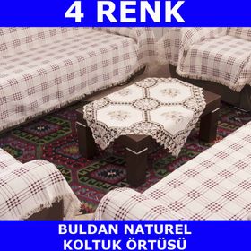 Buldan 3+2+1+1 Pamuklu Standart Koltuk Çekyat Örtüsü