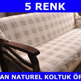 Buldan 3+3+1+1 Pamuklu Kolsuz Koltuk Çekyat Örtüsü