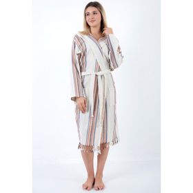 Buldan Concept Krem Adelina Peştemal Bornoz