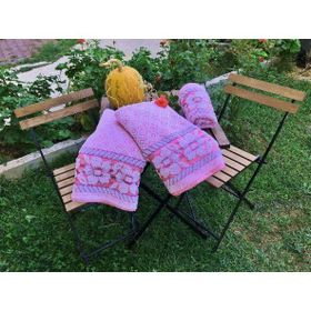 BuldumOnu Pembe Model 3'lü %100 Pamuk Banyo Havlusu Takım