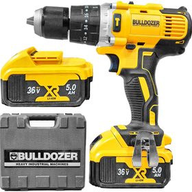 Bulldozer Xr 36v 5ah Darbeli Adp 13mm Metal Madren Çift Akülü Şarjlı Vidalama