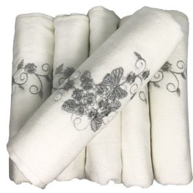 Bulteks Simli Nakışlı Kadife Desen 2 30x50 cm Havlu