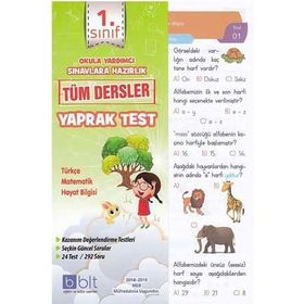 Bulut Eğitim Ve Kültür Yayınları 1. Sınıf Tüm Dersler Çek Kopart Yaprak Test