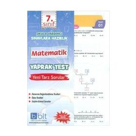 Bulut Eğitim ve Kültür Yayınları 7. Sınıf Matematik Yaprak Test