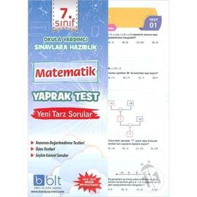Bulut Eğitim ve Kültür Yayınları 7. Sınıf Matematik Yaprak Test