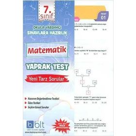 Bulut Eğitim ve Kültür Yayınları 7. Sınıf Matematik Yaprak Test