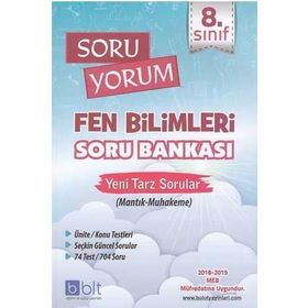 Bulut Eğitim ve Kültür Yayınları 8. Sınıf Soru Yorum Fen Bilimleri Soru Bankası