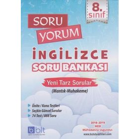 Bulut Eğitim ve Kültür Yayınları 8. Sınıf Soru Yorum İngilizce Soru Bankası