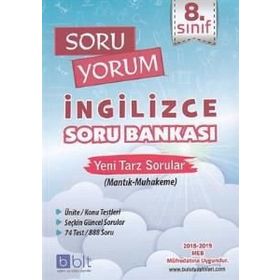 Bulut Eğitim ve Kültür Yayınları 8. Sınıf Soru Yorum İngilizce Soru Bankası