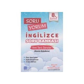 Bulut Eğitim ve Kültür Yayınları 8. Sınıf Soru Yorum İngilizce Soru Bankası