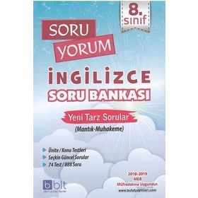 Bulut Eğitim ve Kültür Yayınları 8. Sınıf Soru Yorum İngilizce Soru Bankası