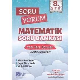 Bulut Eğitim ve Kültür Yayınları 8. Sınıf Soru Yorum Matematik Soru Bankası