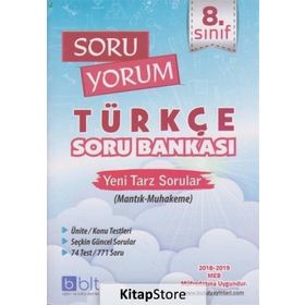 Bulut Eğitim Ve Kültür Yayınları 8. Sınıf Soru Yorum Türkçe Soru Bankası