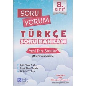 Bulut Eğitim Ve Kültür Yayınları 8. Sınıf Soru Yorum Türkçe Soru Bankası