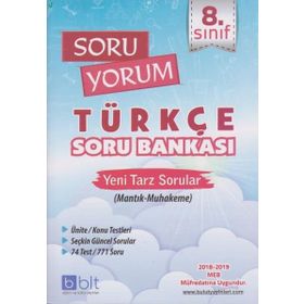 Bulut Eğitim Ve Kültür Yayınları 8. Sınıf Soru Yorum Türkçe Soru Bankası
