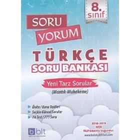 Bulut Eğitim Ve Kültür Yayınları 8. Sınıf Soru Yorum Türkçe Soru Bankası