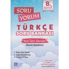 Bulut Eğitim Ve Kültür Yayınları 8. Sınıf Soru Yorum Türkçe Soru Bankası