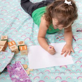 Bumkins Rainbows Splat Mat Çok Amaçlı Örtü