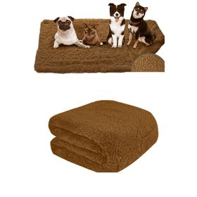 Bundera Peluş Kahve Kedi Köpek Yatağı Battaniyesi Evcil Kedi Minderi Kedi Evi Kulübesi Matı Örtüsü