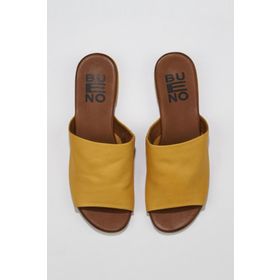 Buneo Shoes 01WU3100 Sarı Deri Kadın Sandalet