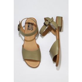 Buneo Shoes 01WU3101 Haki Deri Kadın Sandalet