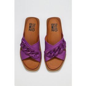 Buneo Shoes 01WU3312 Lila Deri Kadın Sandalet
