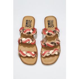 Buneo Shoes 01WU3416 Pudra Multi Deri Kadın Sandalet