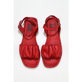Buneo Shoes 01WU4121 Kırmızı Deri Kadın Sandalet