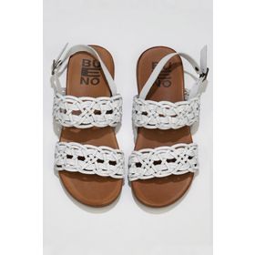 Buneo Shoes 01WU4252 Beyaz Deri Kadın Sandalet