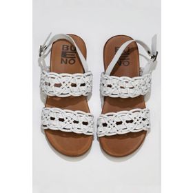 Buneo Shoes 01WU4252 Beyaz Deri Kadın Sandalet