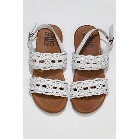 Buneo Shoes 01WU4252 Beyaz Deri Kadın Sandalet