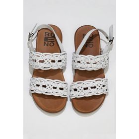 Buneo Shoes 01WU4252 Beyaz Deri Kadın Sandalet
