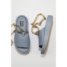 Buneo Shoes 01WU4637 Mavi Deri Kadın Sandalet