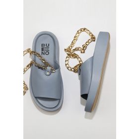 Buneo Shoes 01WU4637 Mavi Deri Kadın Sandalet