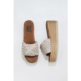 Buneo Shoes 01WU6118 Beyaz Deri Kadın Sandalet