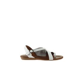 Buneo Shoes 01WU7400 Beyaz Deri Kadın Sandalet