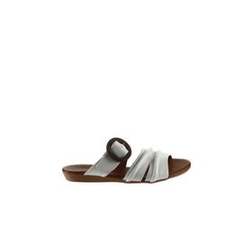 Buneo Shoes 01WU7438 Beyaz Deri Kadın Sandalet