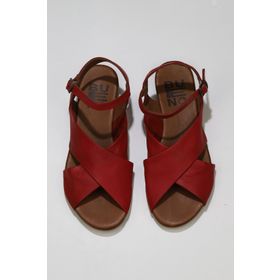 Buneo Shoes 01WU7477 Kırmızı Deri Kadın Sandalet