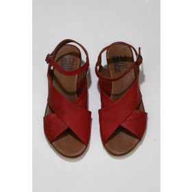 Buneo Shoes 01WU7477 Kırmızı Deri Kadın Sandalet