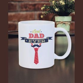 Burak Baskı Tasarım Babalar Günü Hediyesi Best Dad Ever Beyaz Kupa Bardak